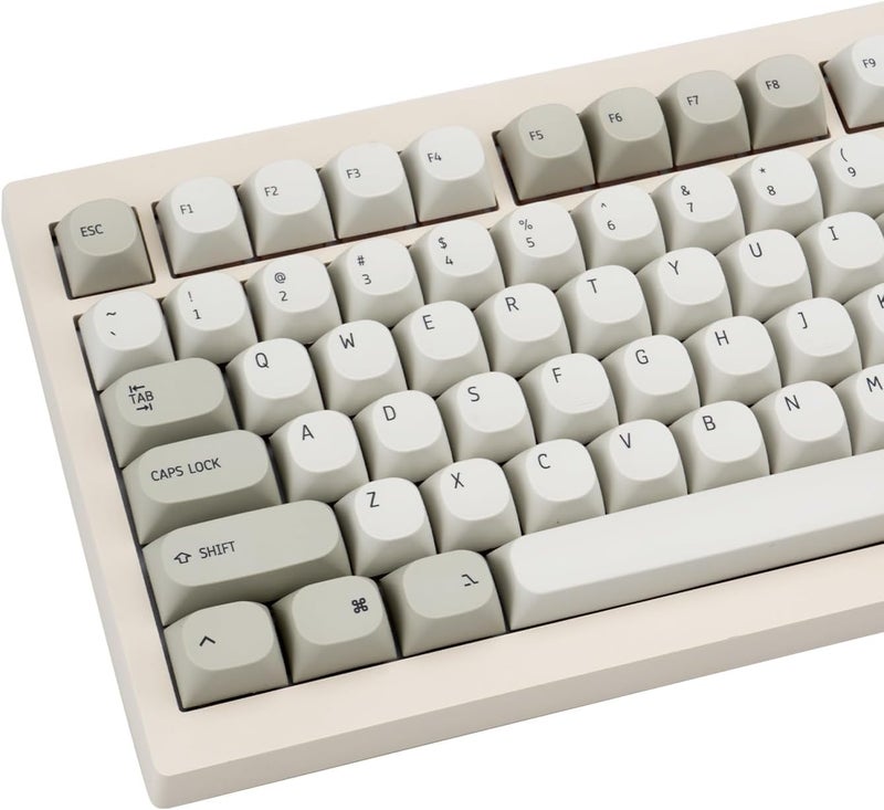 TIMSEKER Retro Minimalist Brown PBT Keycaps Set, Custom MA Profile Dye Sub Key Caps for ANSI Layout Cherry MX Mechanical Gaming Keyboard (119 Keys Only Keycaps) - Image 1